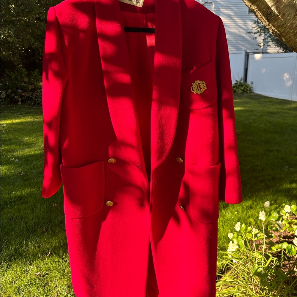 Red Blazer with Gold Accents